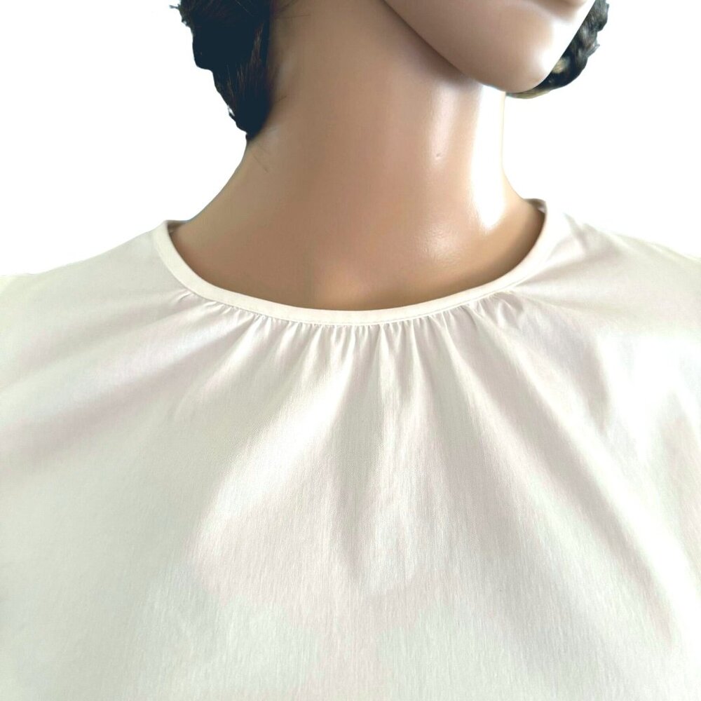 Y2K Express Womens Sz Small White Ruffle 3/4 Sleeve Blouse Feminine Cottage Core - Picture 7 of 10